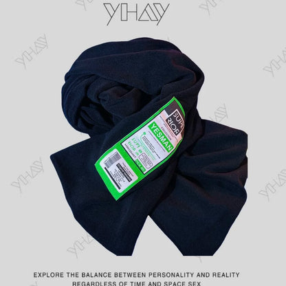 Color-Block Badge Neck Warmer Scarf X3497