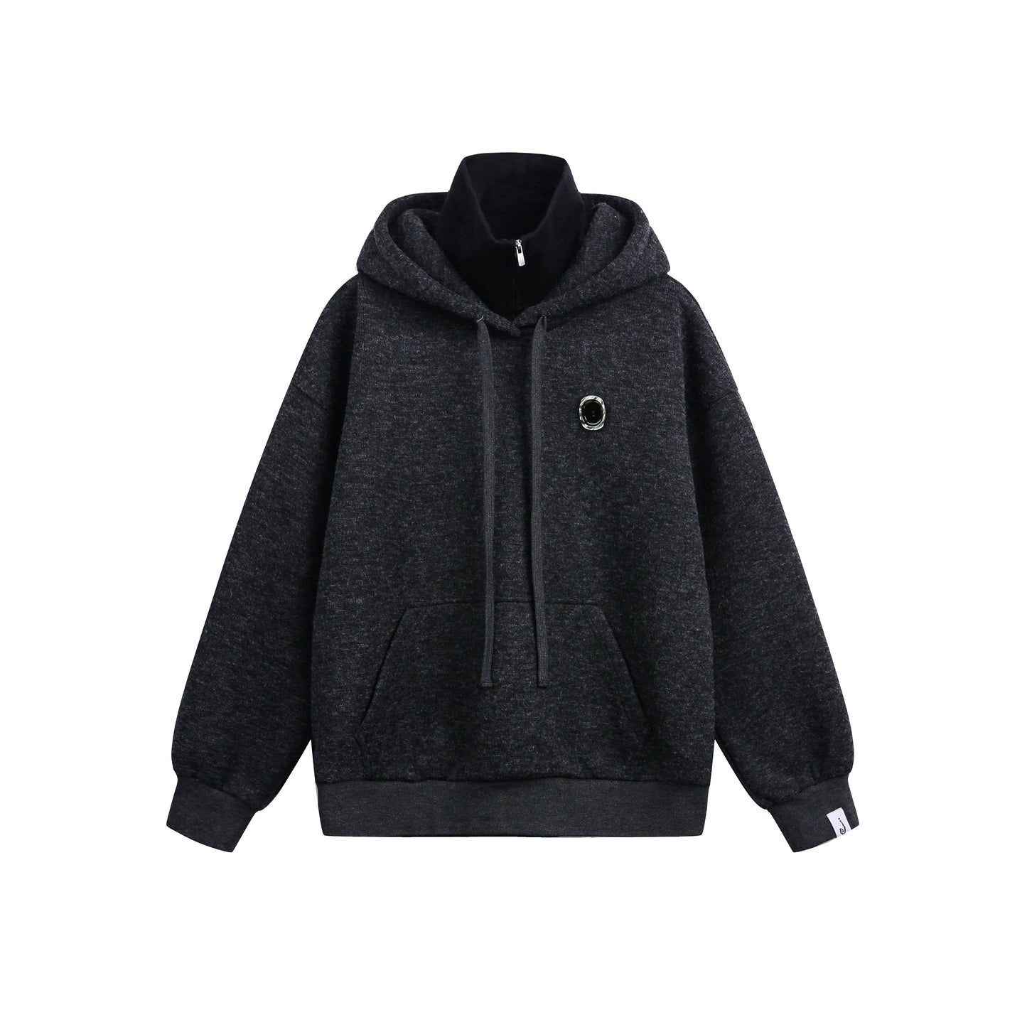 Layered-Look High-Neck Hoodie & Long Skirt 　X3484