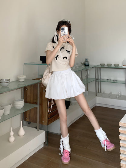 Cloud Bubble Lantern Skirt Pants　X3227