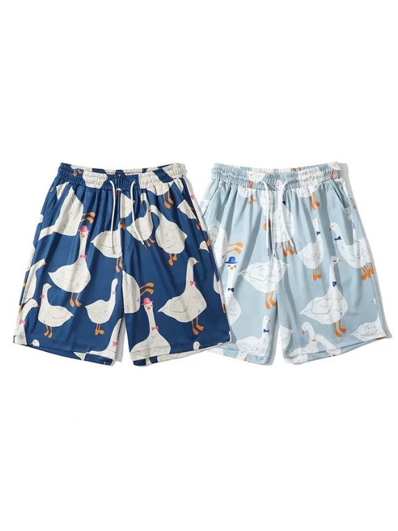 Duck print shorts X2813