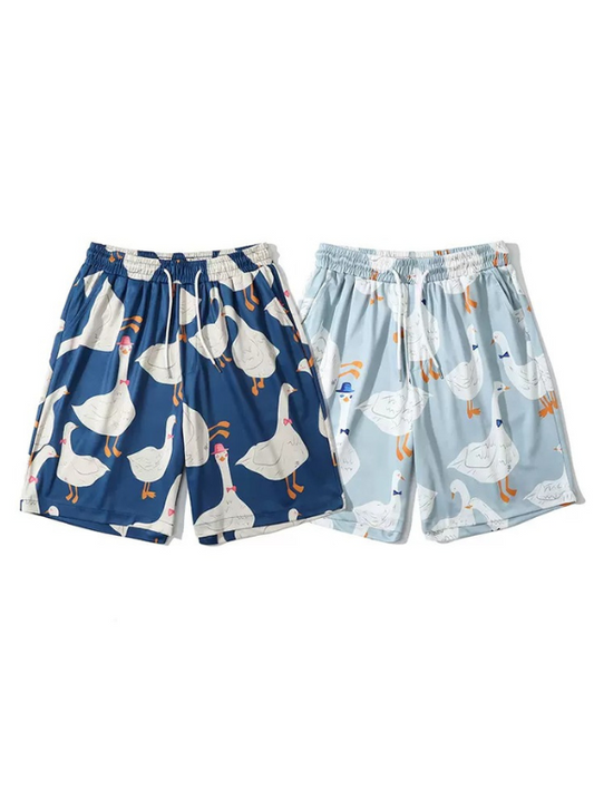 Duck print shorts　X2813