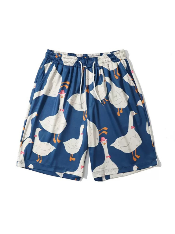 Duck print shorts X2813