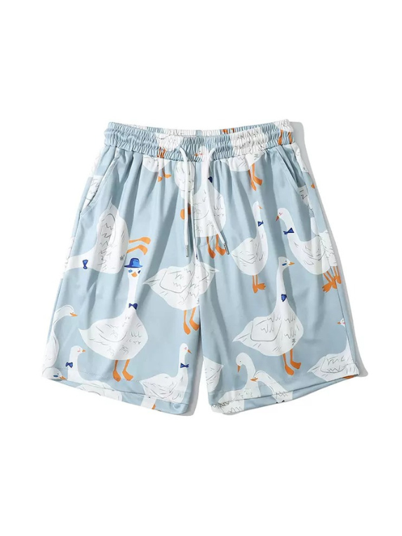 Duck print shorts X2813