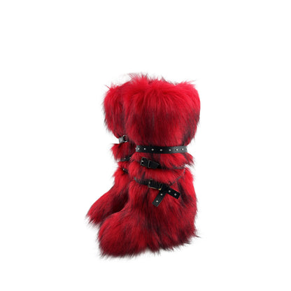 Fur Long Platform Snow Boots　X3423