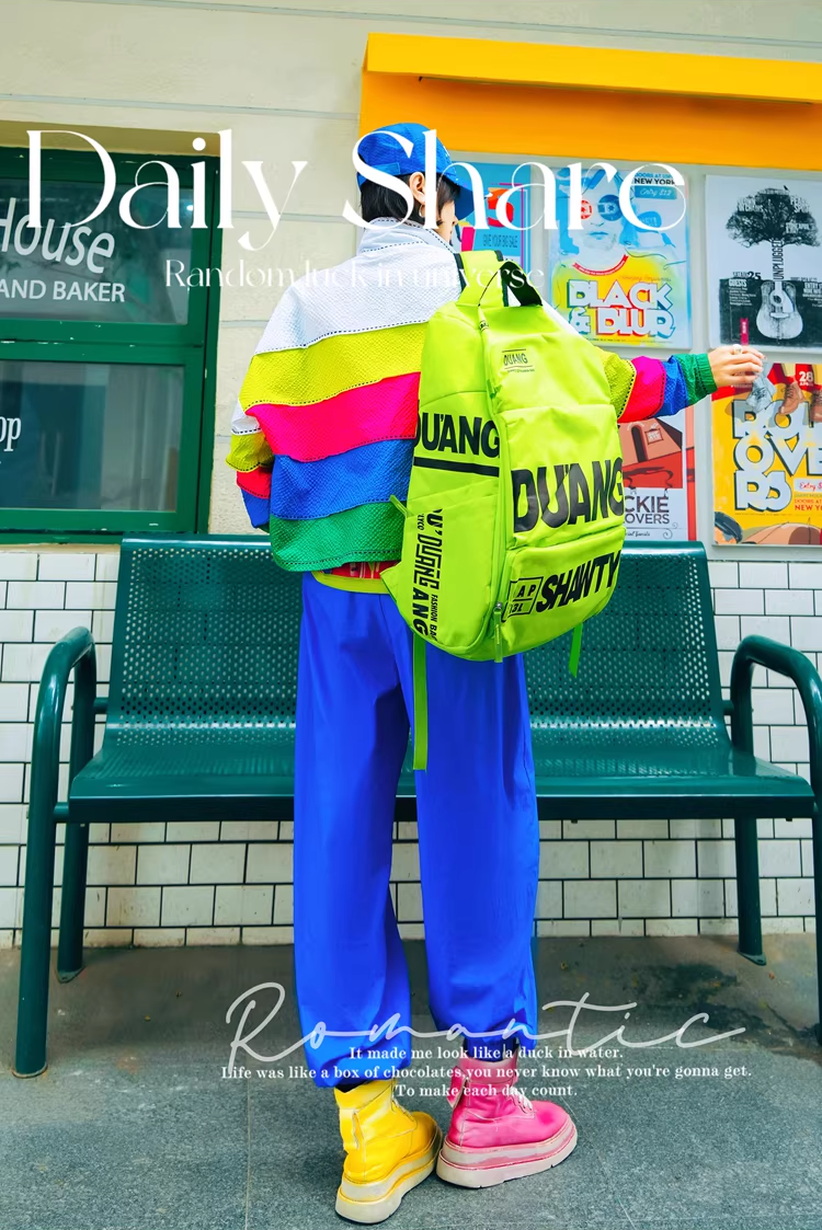 多巴胺撞色條紋超大外套 X3513