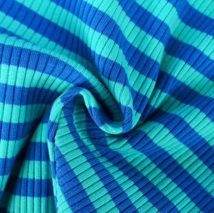 Dopamine Color Striped Straight Pants　X3512