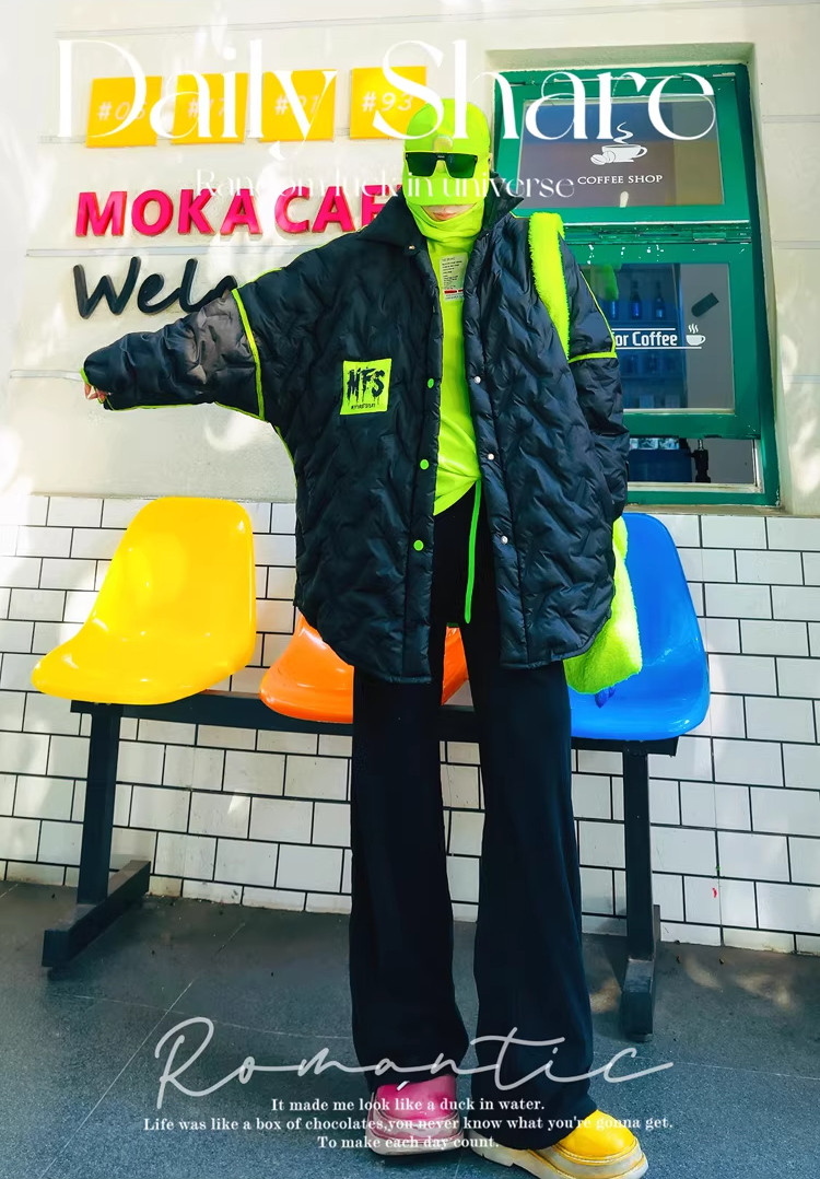 Color Straight Fleece-Lined Letter Patch Sweatpants　X3510