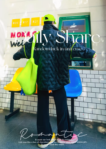 Color Straight Fleece-Lined Letter Patch Sweatpants　X3510