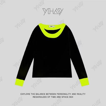 Neon Color Fleece-Lined Oversized T-Shirt　X3514