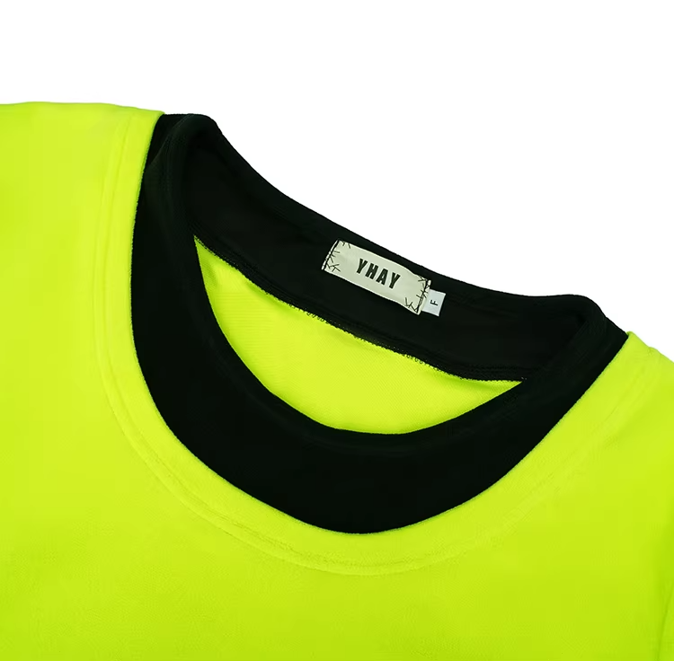 Neon Color Fleece-Lined Oversized T-Shirt　X3514