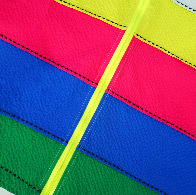 多巴胺撞色條紋超大外套 X3513