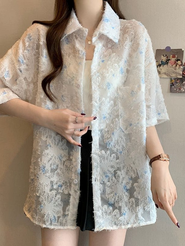 Floral Lightweight Summer Shirt　X3246