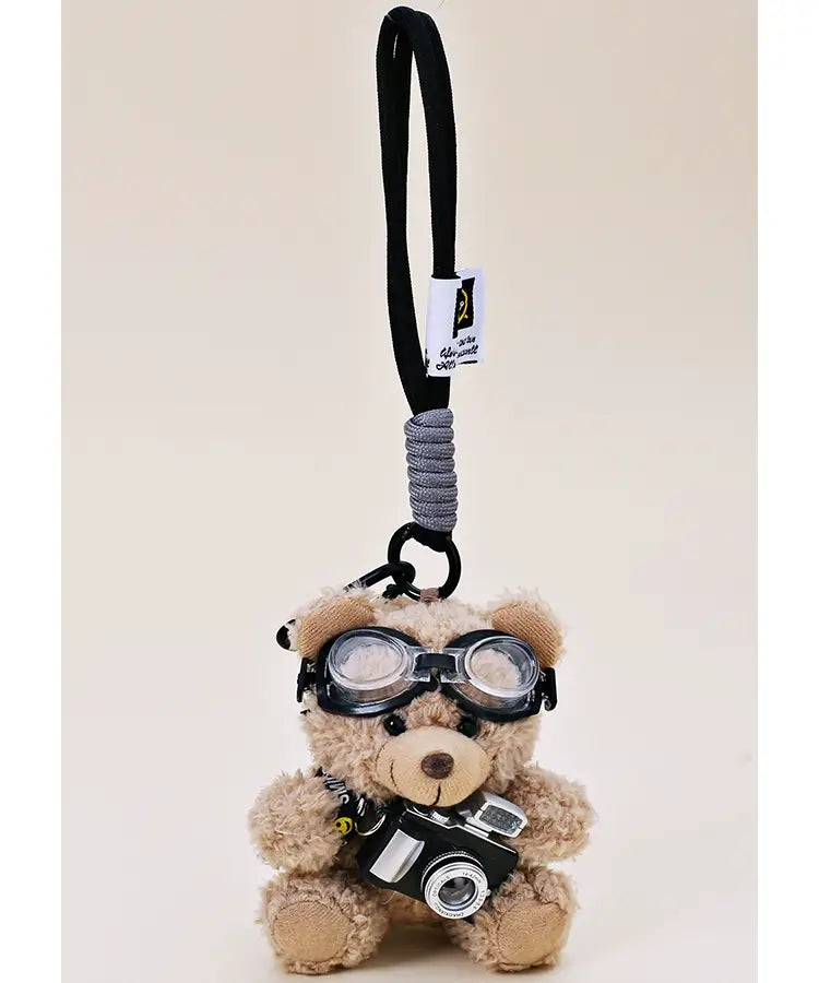 Flash Camera Bear Bag Pendant　X3094