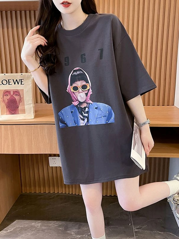 Lace Cape Cotton Tshirt 　X3242