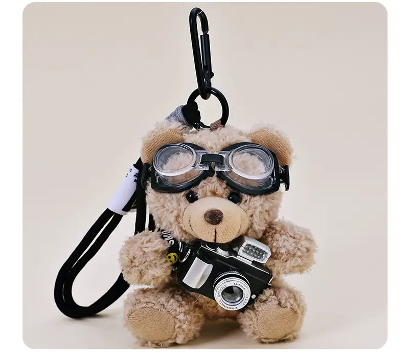 Flash Camera Bear Bag Pendant　X3094