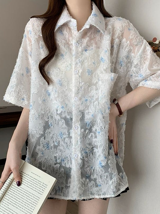 Floral Lightweight Summer Shirt　X3246