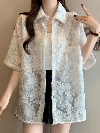 Floral Lightweight Summer Shirt　X3246