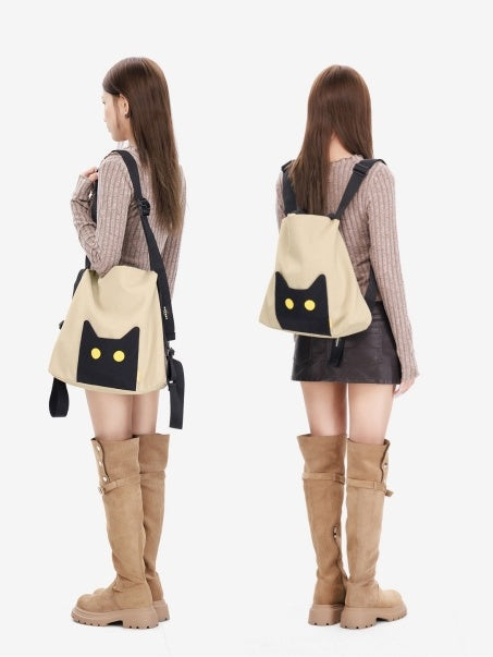 Black Cat 2WAY Tote Backpack　X3534