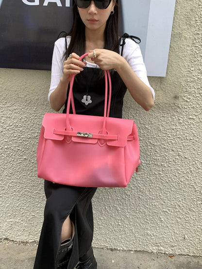 Jelly Turn-Lock Tote Bag X3560