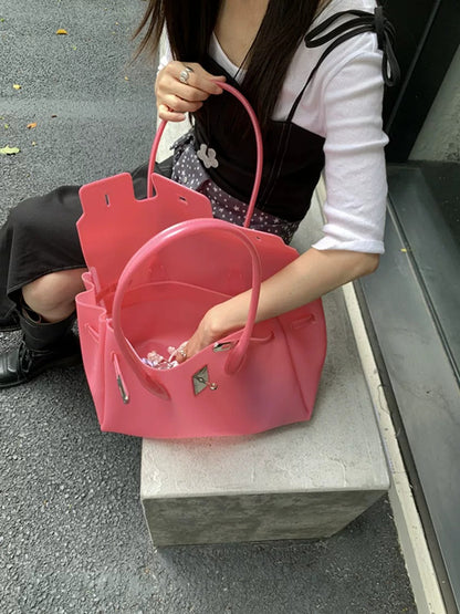 Jelly Turn-Lock Tote Bag X3560