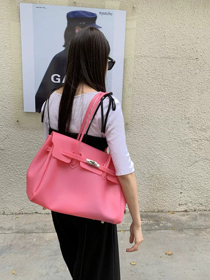 Jelly Turn-Lock Tote Bag X3560