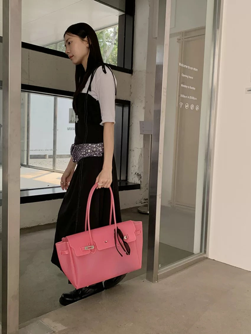 Jelly Turn-Lock Tote Bag X3560