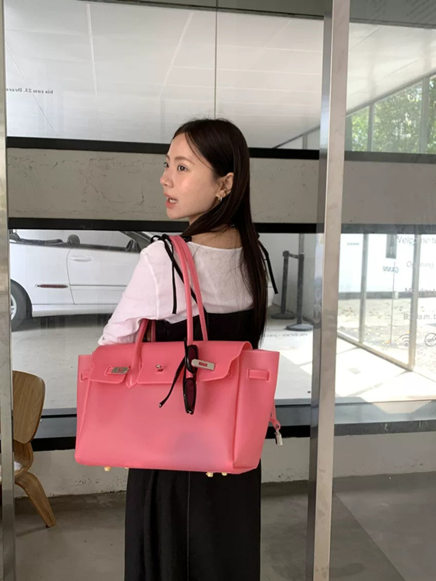 Jelly Turn-Lock Tote Bag X3560