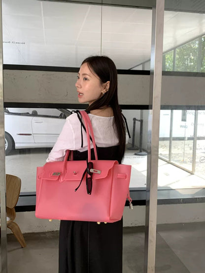 Jelly Turn-Lock Tote Bag X3560