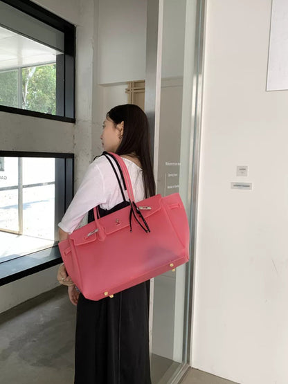 Jelly Turn-Lock Tote Bag X3560