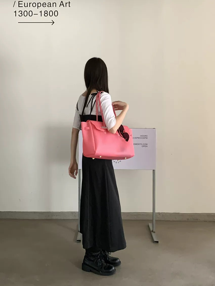 Jelly Turn-Lock Tote Bag X3560