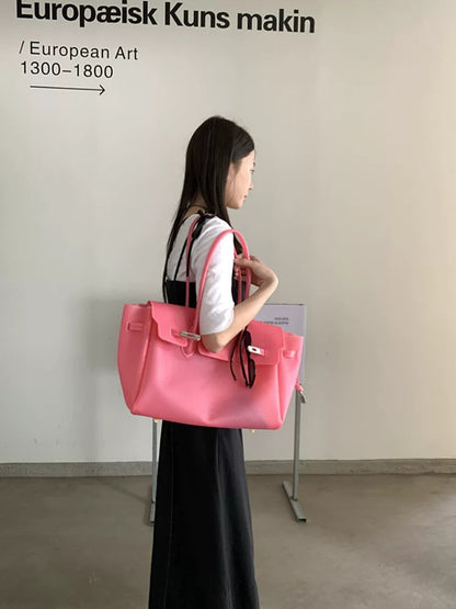 Jelly Turn-Lock Tote Bag X3560