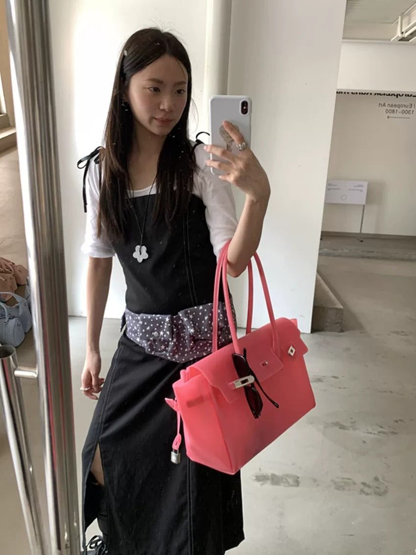 Jelly Turn-Lock Tote Bag X3560
