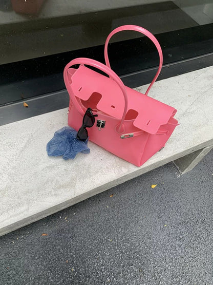Jelly Turn-Lock Tote Bag X3560