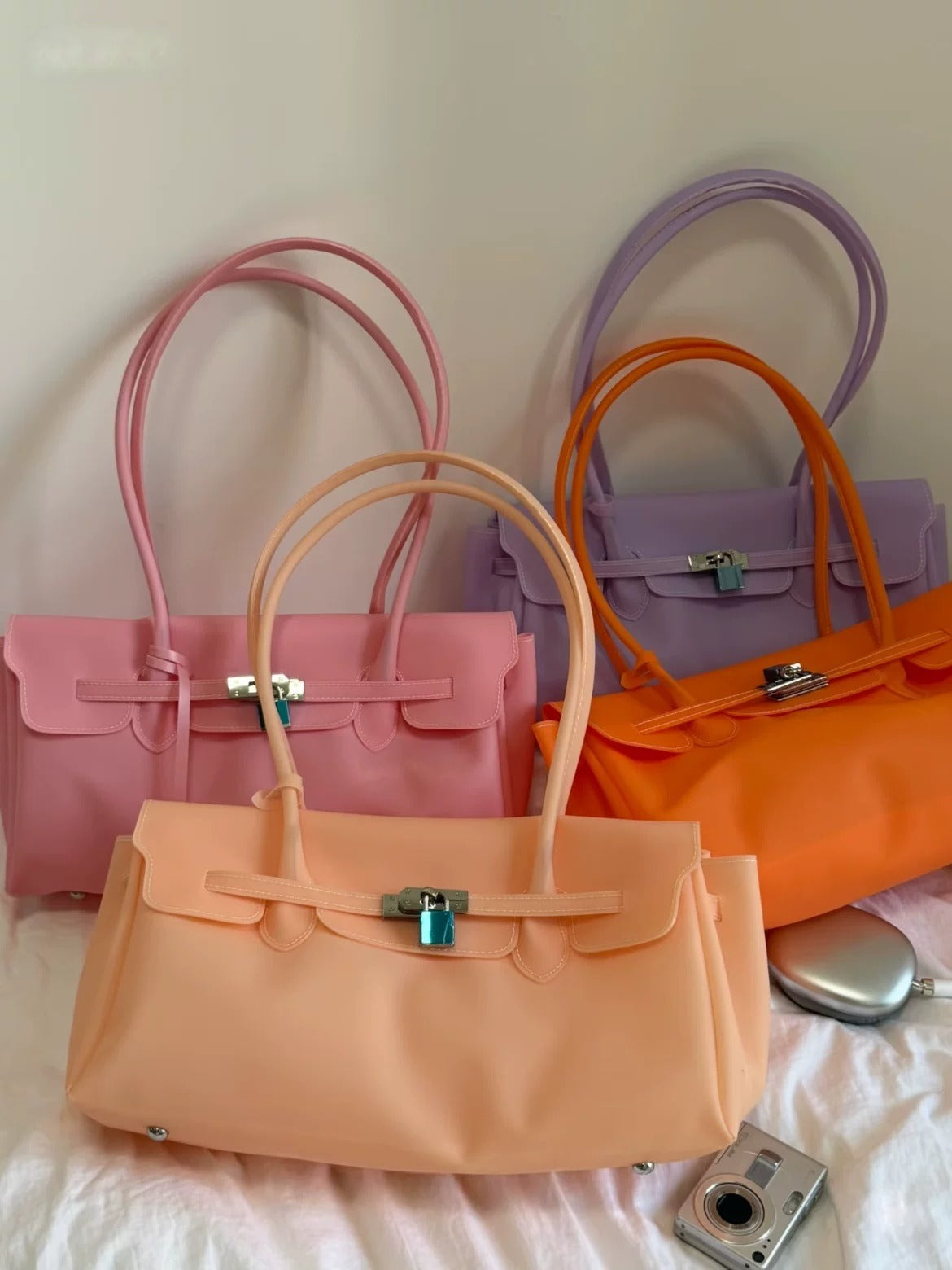 Jelly TPU East-West Padlock Bag X3564