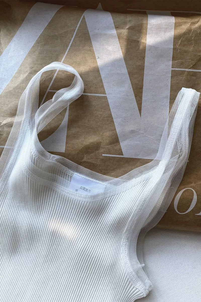 Silk Blend Ribbed Camisole X3611