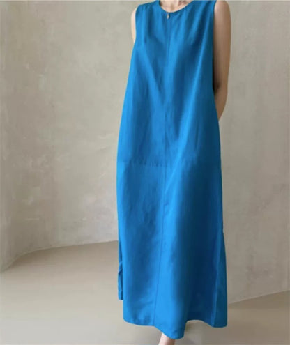 Loose Plus Size Sleeveless Dress X3619