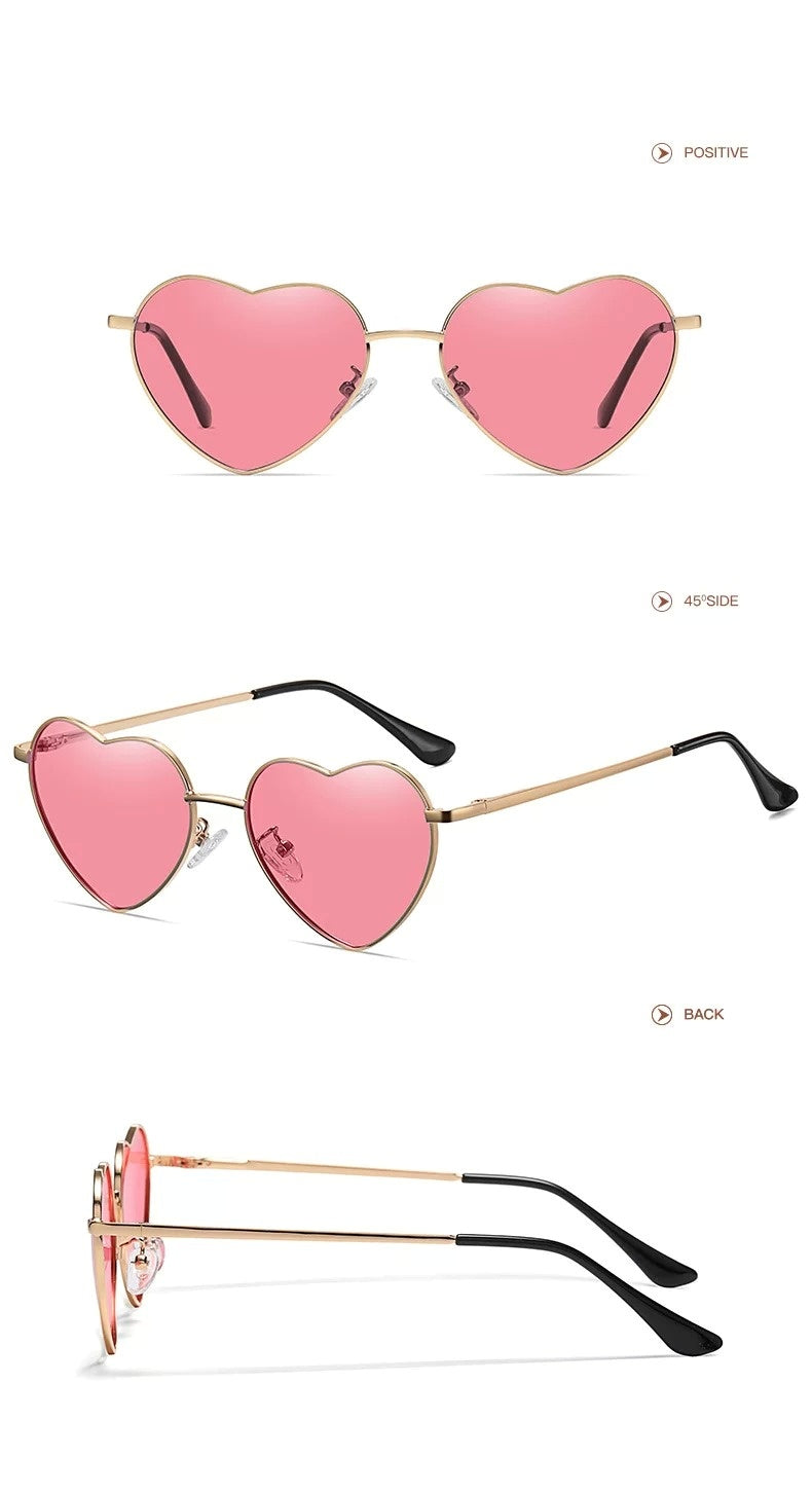 American Vintage Heart-Shaped Polarized Sunglasses　X3621
