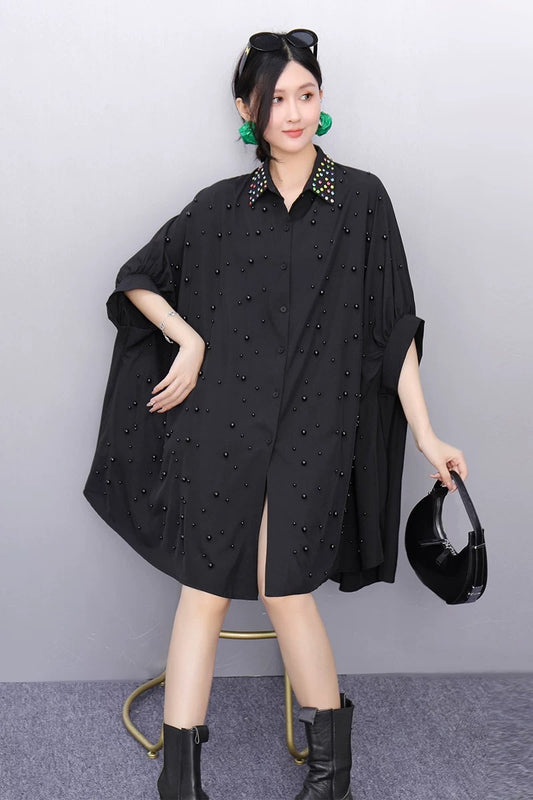 Unique Design Cape Shirt　X3637