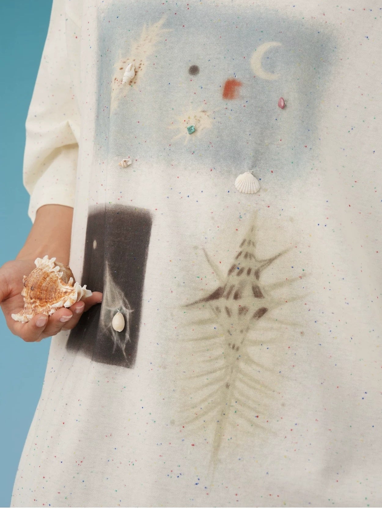 Print Oversized Short Sleeve T-Shirt X3575