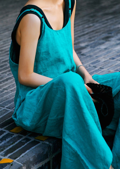 Cotton Linen Cami Wide-Leg Jumpsuit X3617