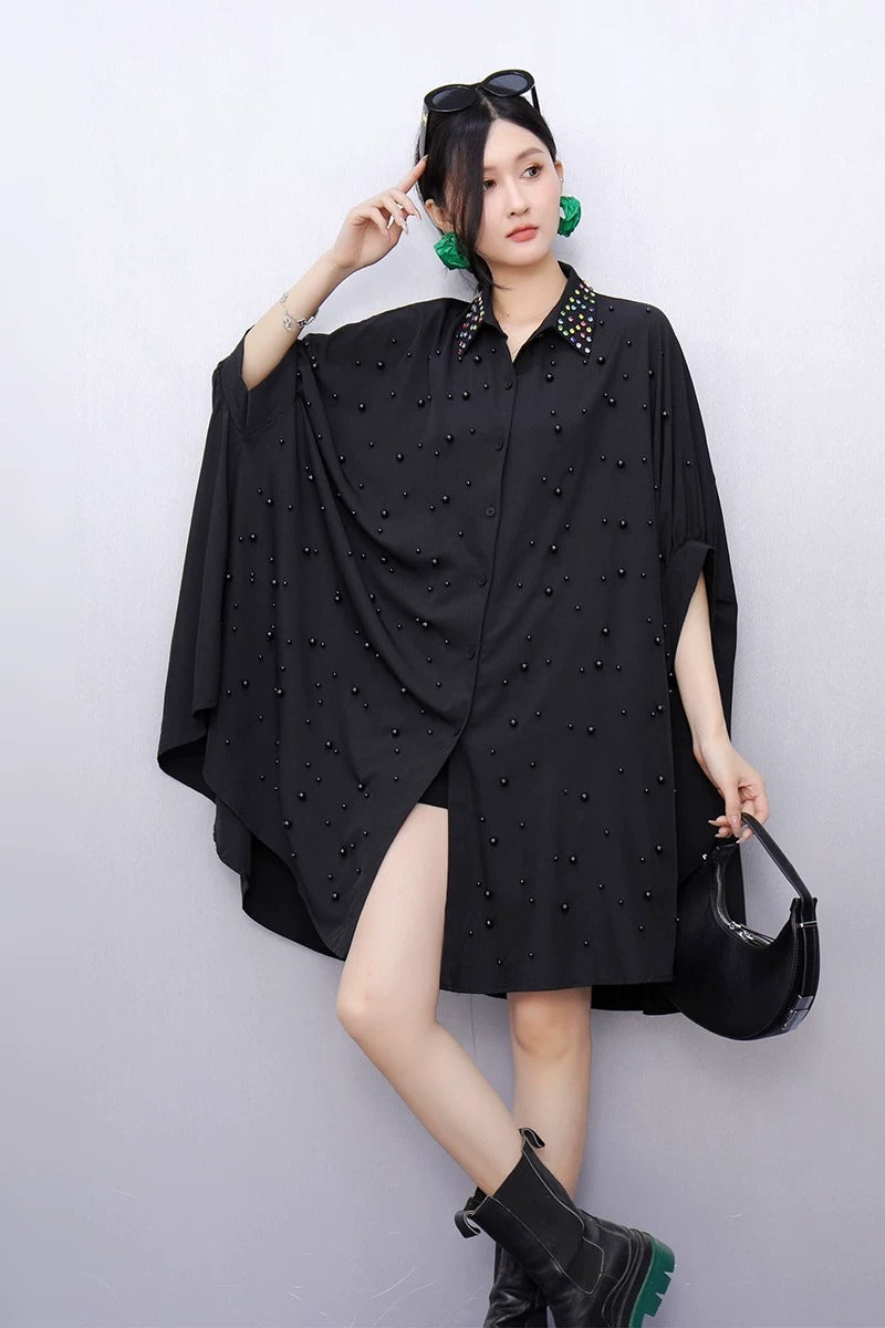 Unique Design Cape Shirt　X3637
