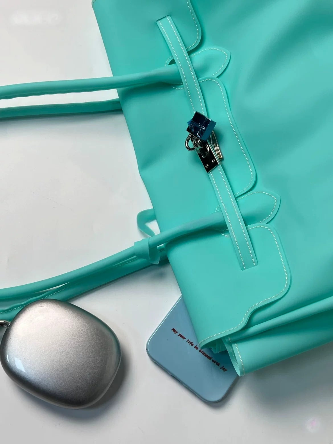 Jelly TPU East-West Padlock Bag X3564