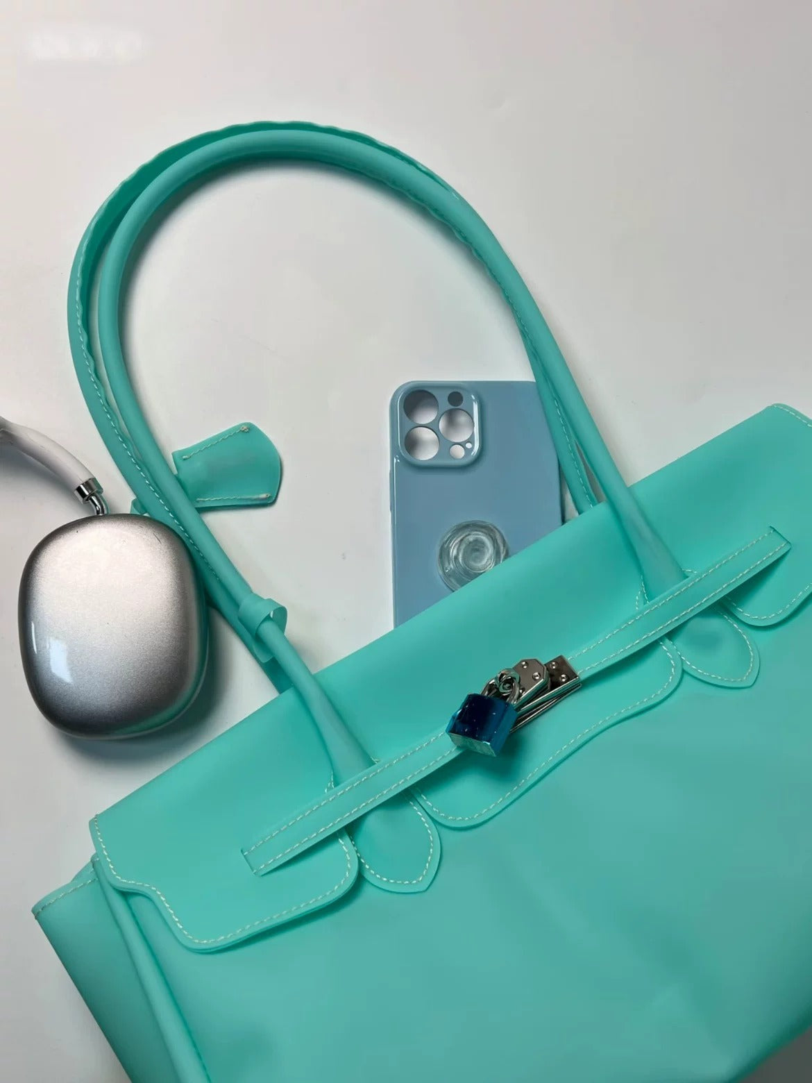 Jelly TPU East-West Padlock Bag X3564