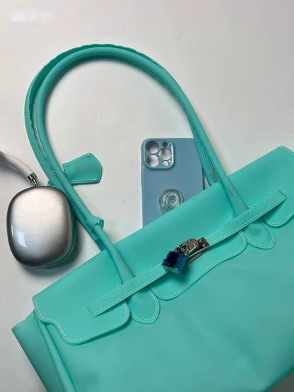 Jelly TPU East-West Padlock Bag X3564