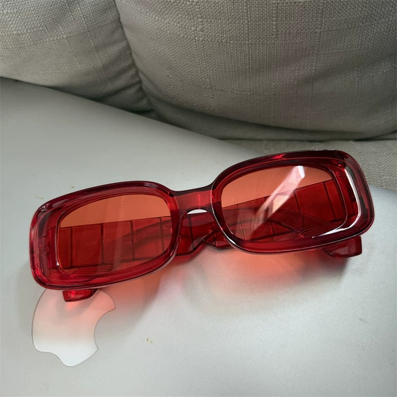 Cyberpunk Y2K Jelly Color Thick Square Frame Sunglasses X3598
