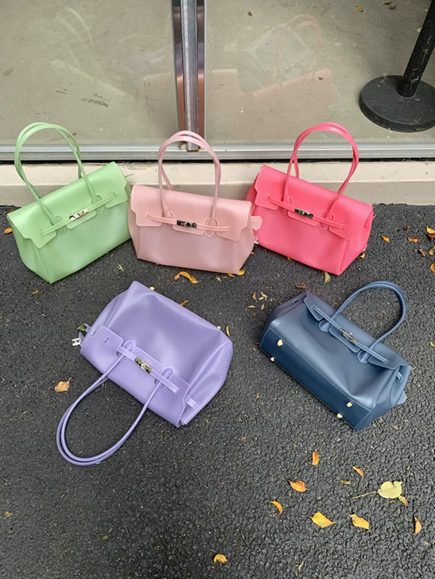 Jelly Turn-Lock Tote Bag X3560