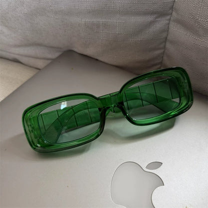 Cyberpunk Y2K Jelly Color Thick Square Frame Sunglasses X3598