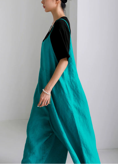 Cotton Linen Cami Wide-Leg Jumpsuit X3617