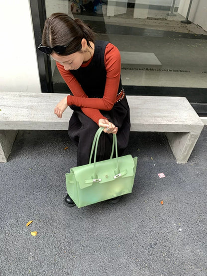 Jelly Turn-Lock Tote Bag X3560