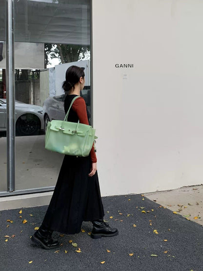 Jelly Turn-Lock Tote Bag X3560
